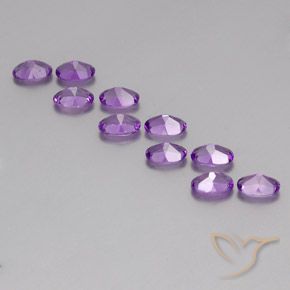 Gemme di Ametista Viola violaceo medio naturale da 4.00 ct, Ovale, VVS-VS