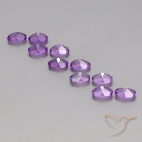 Gemme di Ametista violaceo naturale da 4.16 ct, Ovale, VVS-VS