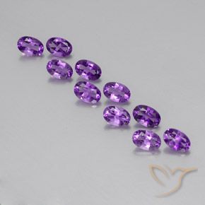 4.24ctw Naturale Viola violaceo medio Ametista, Ovale, VVS-VS