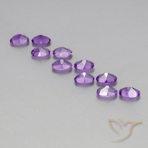 Gemme di Ametista Viola violaceo medio naturale da 4.24 ct, Ovale, VVS-VS