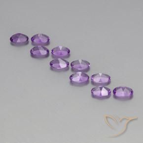 Gemme di Ametista violaceo naturale da 4.09 ct, Ovale, VVS-VS