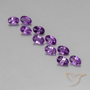 3.72ctw Naturale violaceo Ametista, Ovale, VVS-VS