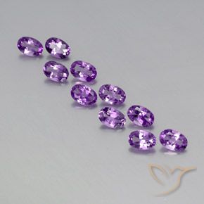 3.94ctw Naturale violaceo Ametista, Ovale, VVS-VS