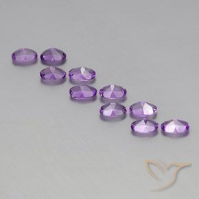 Gemme di Ametista violaceo naturale da 3.94 ct, Ovale, VVS-VS