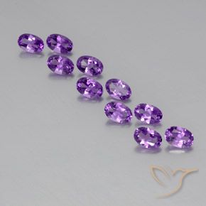 4.01ctw Naturale violaceo Ametista, Ovale, VVS-VS