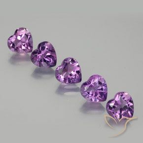 3.64ctw Naturale Viola medio Ametista, Cuore, VVS-VS