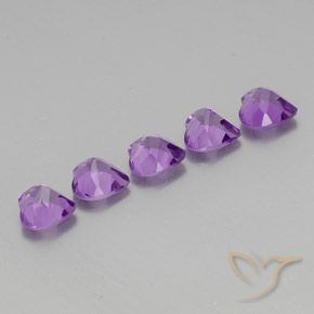 Gemme di Ametista Viola violaceo medio naturale da 3.50 ct, Cuore, VVS-VS