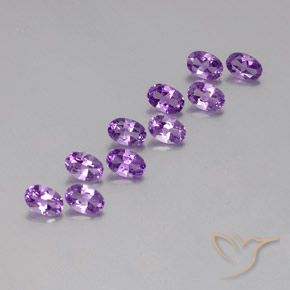 Gemme di Ametista violaceo naturale da 4.28 ct, Ovale, VVS-VS