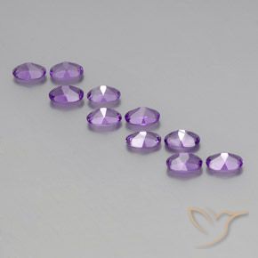 Gemme di Ametista violaceo naturale da 4.28 ct, Ovale, VVS-VS