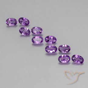 4.34ctw Naturale Viola violaceo medio-scuro Ametista, Ovale, VVS-VS