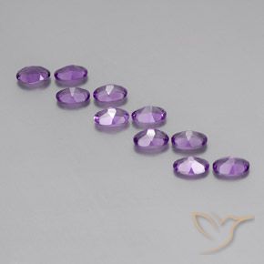 Gemme di Ametista Viola violaceo medio-scuro naturale da 4.34 ct, Ovale, VVS-VS