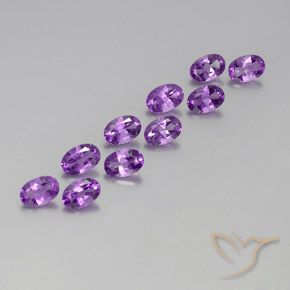 Gemme di Ametista violaceo naturale da 4.15 ct, Ovale, VVS-VS