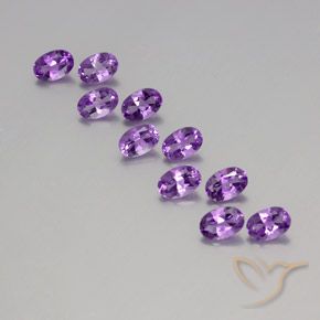 3.82ctw Naturale violaceo Ametista, Ovale, VVS-VS