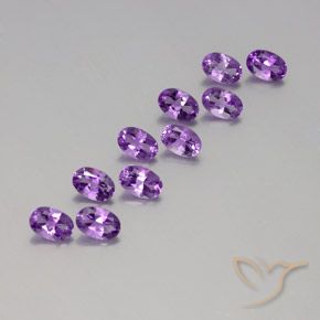 Gemme di Ametista violaceo naturale da 3.82 ct, Ovale, VVS-VS