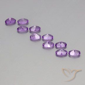 Gemme di Ametista violaceo naturale da 3.82 ct, Ovale, VVS-VS