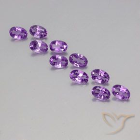4.03ctw Naturale violaceo Ametista, Ovale, VVS-VS