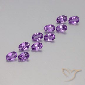 Gemme di Ametista violaceo naturale da 4.03 ct, Ovale, VVS-VS