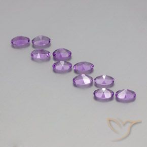 Gemme di Ametista violaceo naturale da 4.03 ct, Ovale, VVS-VS