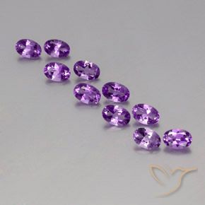 3.96ctw Naturale violaceo Ametista, Ovale, VVS-VS