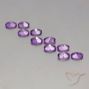 Gemme di Ametista violaceo naturale da 3.96 ct, Ovale, VVS-VS