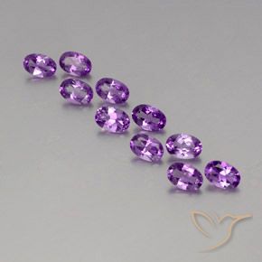 3.93ctw Naturale Viola violaceo medio-scuro Ametista, Ovale, VVS-VS