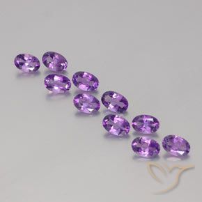 4.08ctw Naturale violaceo Ametista, Ovale, VVS-VS