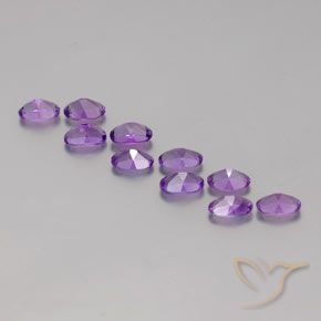 Gemme di Ametista violaceo naturale da 4.08 ct, Ovale, VVS-VS