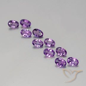 3.64ctw Naturale Viola tendente al rosa Ametista, Ovale, VVS-VS