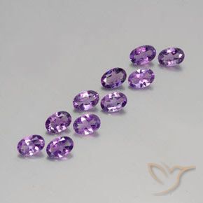 Gemme di Ametista Viola tendente al rosa naturale da 3.64 ct, Ovale, VVS-VS