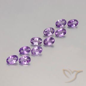 Gemme di Ametista violaceo naturale da 3.67 ct, Ovale, VVS-VS