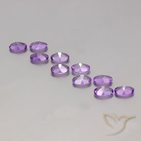Gemme di Ametista violaceo naturale da 3.67 ct, Ovale, VVS-VS