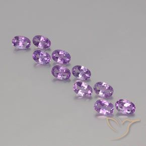 3.87ctw Naturale Viola Rosato Medio Ametista, Ovale, VVS-VS