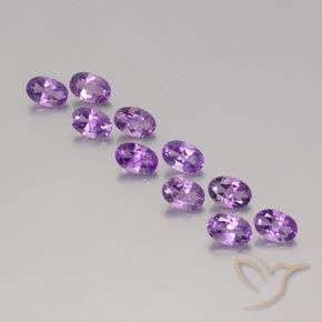 4.23ctw Naturale Viola violaceo medio Ametista, Ovale, VVS-VS