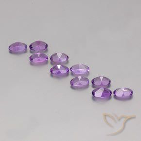 Gemme di Ametista Viola violaceo medio naturale da 4.23 ct, Ovale, VVS-VS