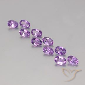 4.05ctw Naturale Viola violaceo medio Ametista, Ovale, VVS-VS