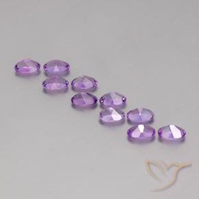 Gemme di Ametista Viola violaceo medio naturale da 4.05 ct, Ovale, VVS-VS