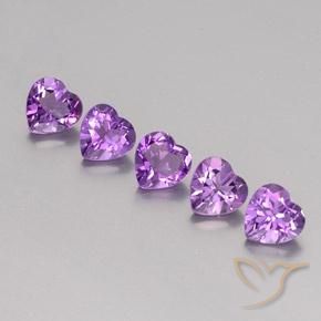 Gemme di Ametista Viola tendente al rosa naturale da 3.60 ct, Cuore, VS