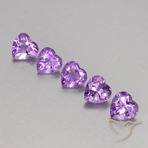 Gemme di Ametista Violetto rosato naturale da 3.63 ct, Cuore, VS