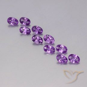 3.91ctw Naturale Violetto rosato Ametista, Ovale, VVS-VS