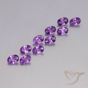 Gemme di Ametista Violetto rosato naturale da 3.91 ct, Ovale, VVS-VS