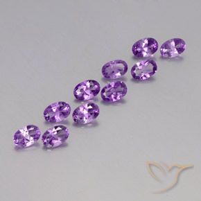 Gemme di Ametista violaceo naturale da 3.97 ct, Ovale, VVS-VS