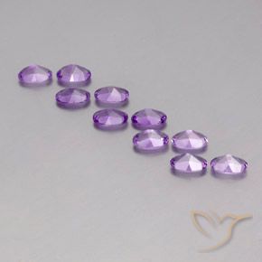 Gemme di Ametista violaceo naturale da 3.97 ct, Ovale, VVS-VS