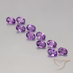 3.77ctw Naturale Viola violaceo medio Ametista, Ovale, VVS-VS