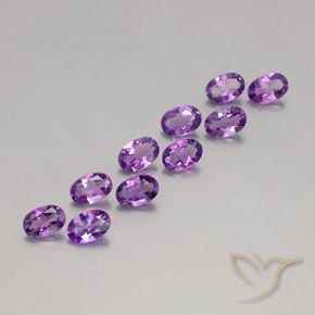 Gemme di Ametista Viola violaceo medio naturale da 3.77 ct, Ovale, VVS-VS