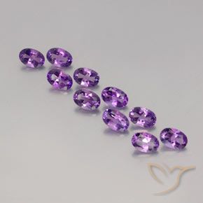 4.11ctw Naturale violaceo Ametista, Ovale, VVS-VS