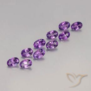 Gemme di Ametista violaceo naturale da 4.11 ct, Ovale, VVS-VS