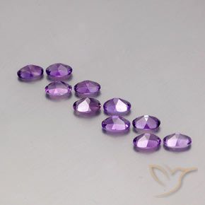 Gemme di Ametista violaceo naturale da 4.11 ct, Ovale, VVS-VS