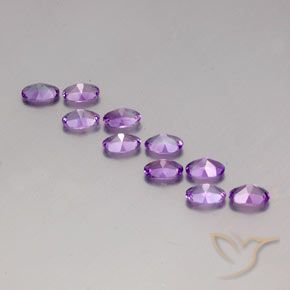 Gemme di Ametista Viola Rosato Medio naturale da 3.79 ct, Ovale, VVS-VS