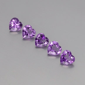 Gemme di Ametista Viola violaceo intenso naturale da 3.41 ct, A forma di cuore, VS