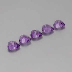 Gemme di Ametista Viola violaceo intenso naturale da 3.41 ct, A forma di cuore, VS